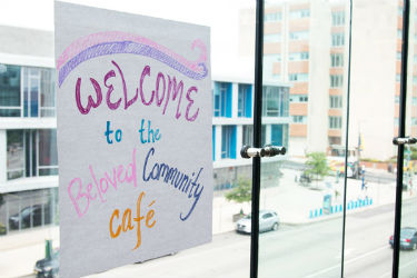 Beloved Community cafe sign